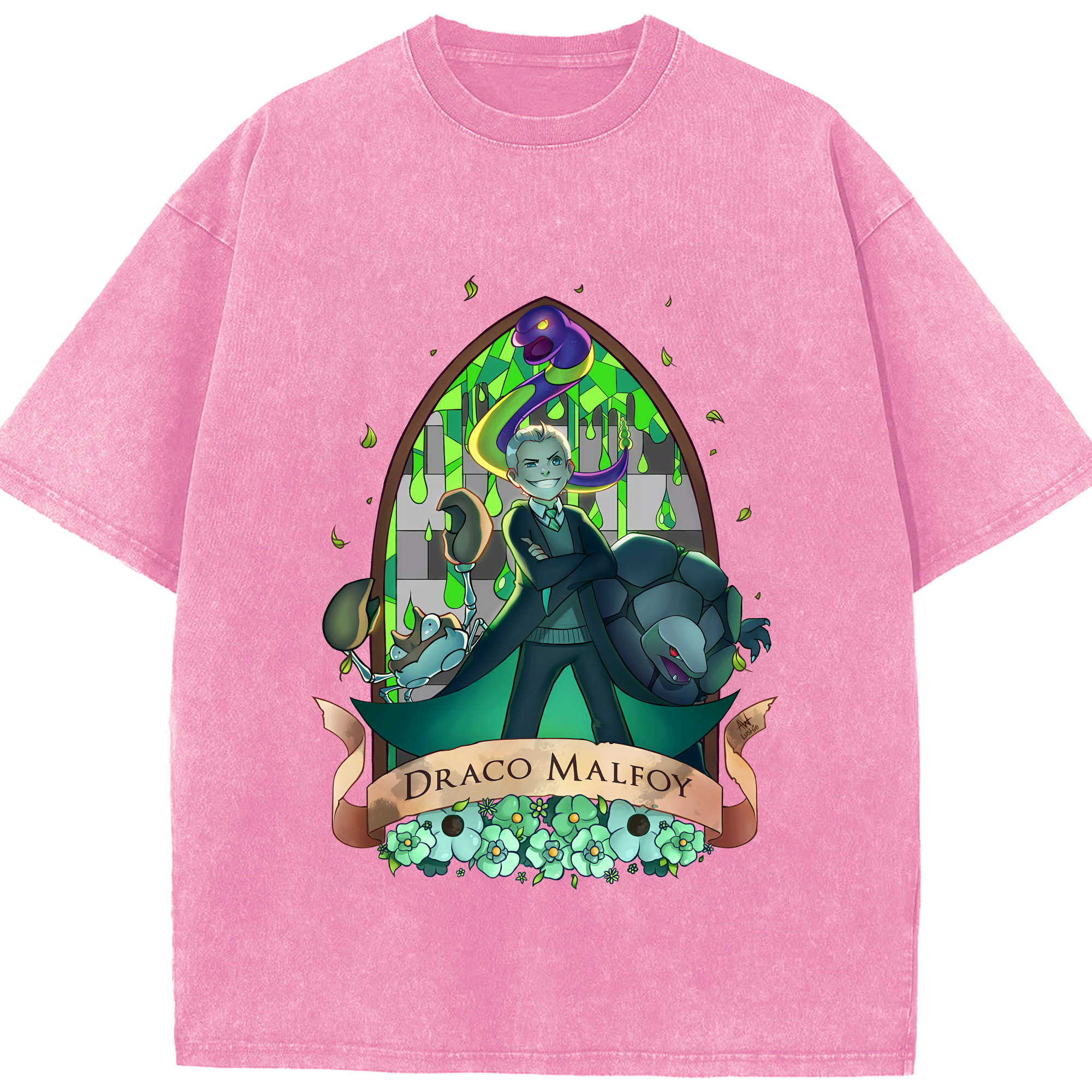 （画像用） Harry Potter ハリー・ポッターシリーズ 綿100% ヴィンテージ風 半袖Tシャツ（フロントプリント）